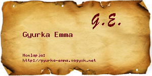 Gyurka Emma névjegykártya